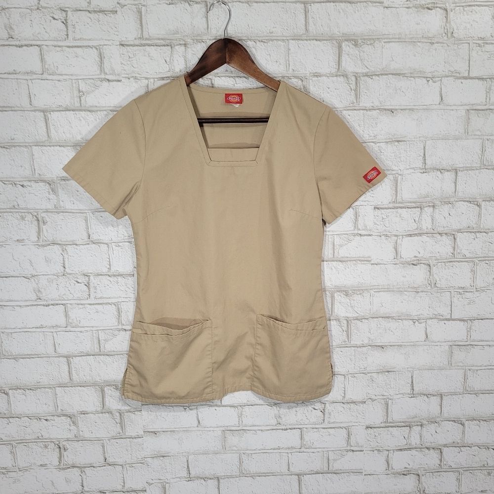 Dickies tan scrub top